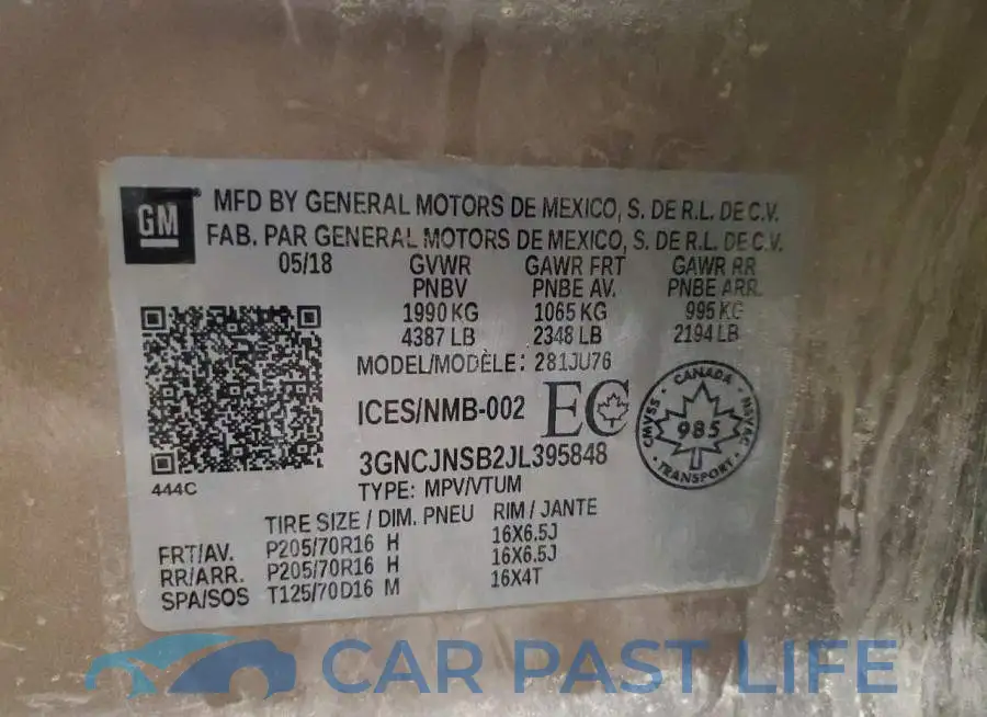 3GNCJNSB2JL395848# 13