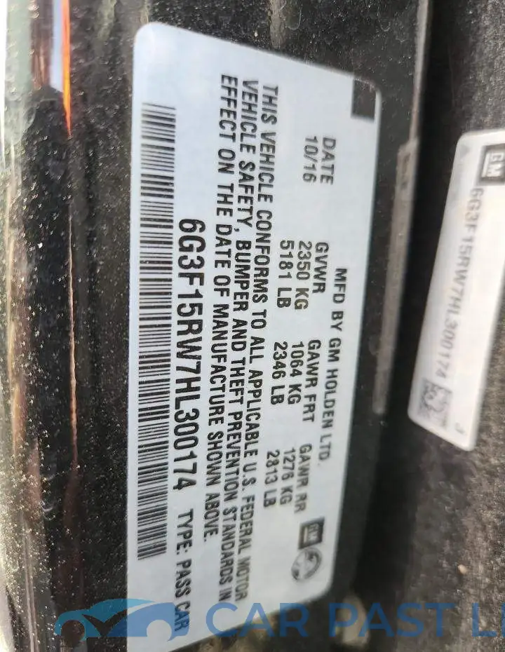 6G3F15RW7HL300174# 13