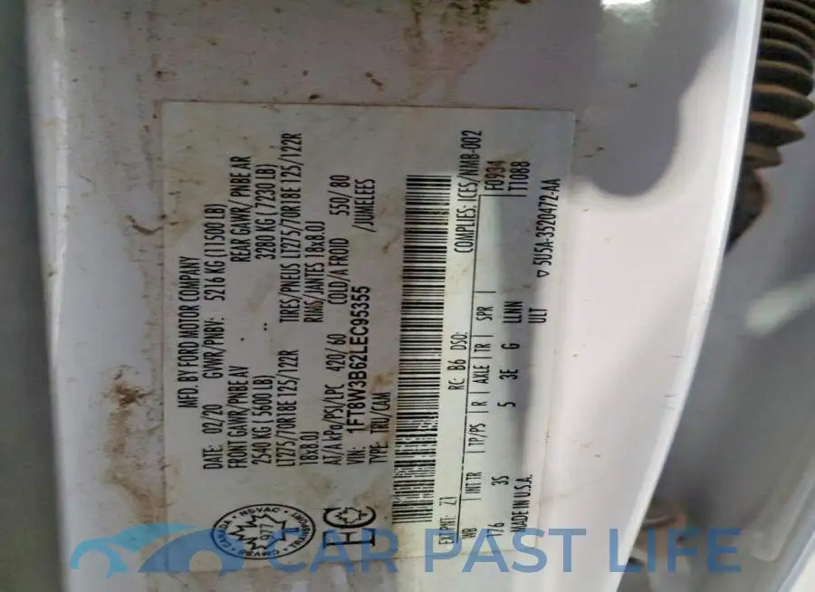 1FT8W3B62LEC95355# 12