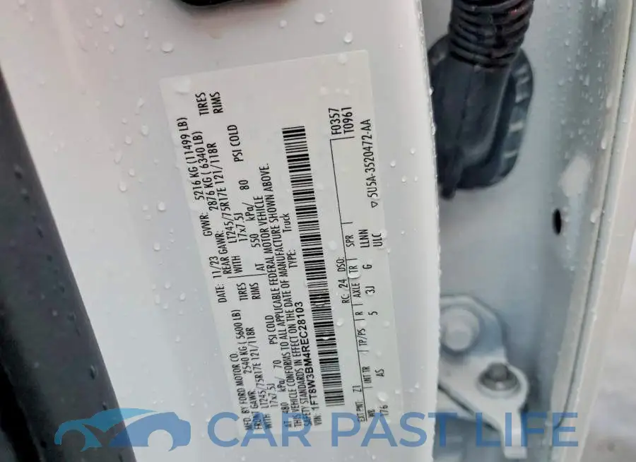 1FT8W3BM4REC28103# 12