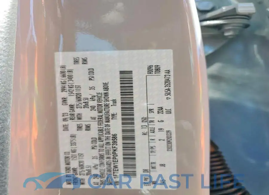 1FTEW1EP0PKF39586# 12