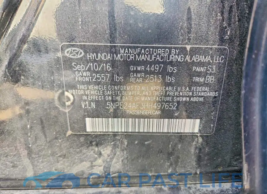 5NPE24AF3HH497652# 12