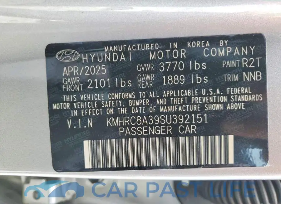 KMHRC8A39SU392151# 13