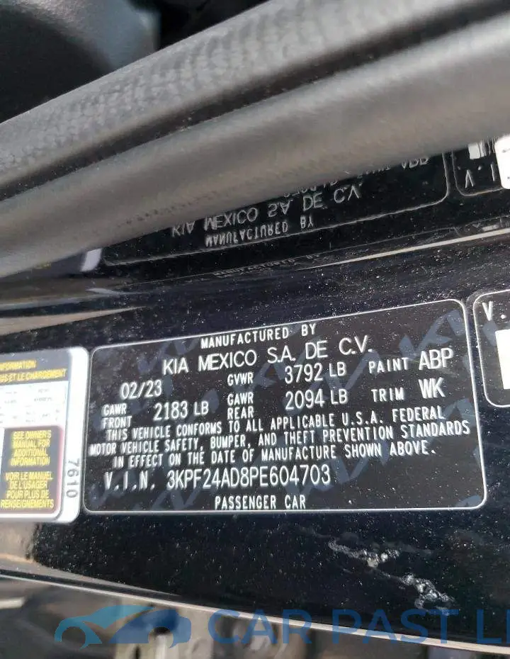 3KPF24AD8PE604703# 13