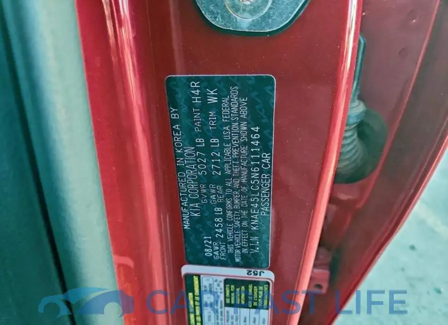 KNAE45LC5N6111464# 12