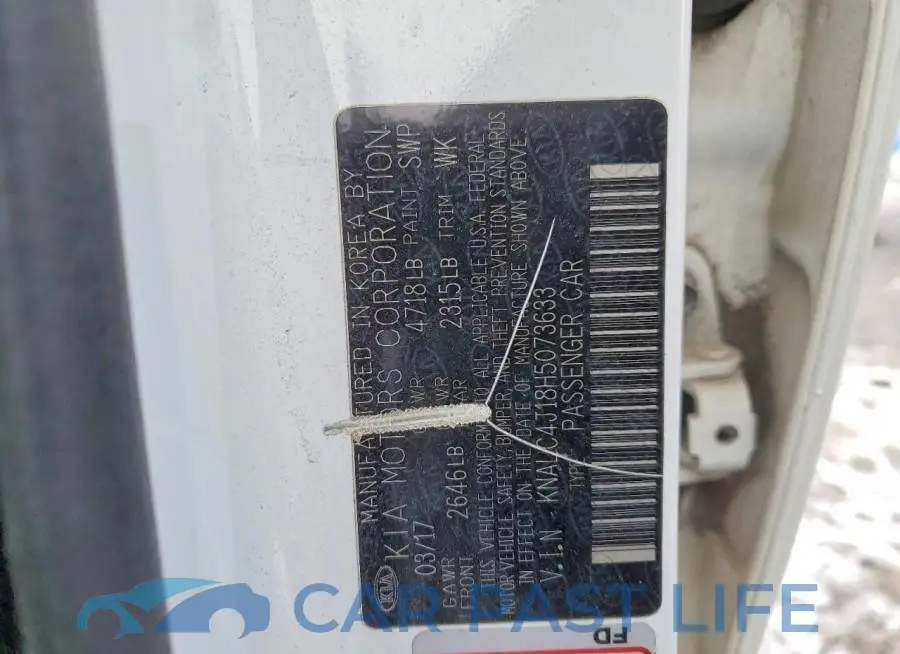 KNALC4J18H5073633# 13
