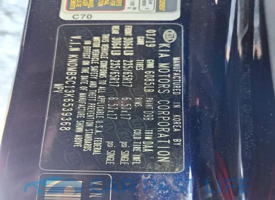 KNDMB5C13K6539368# 13