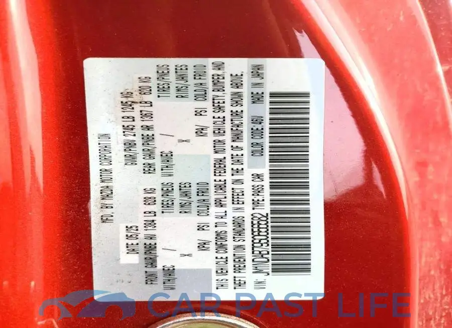 JM1NDAB79S0656582# 12