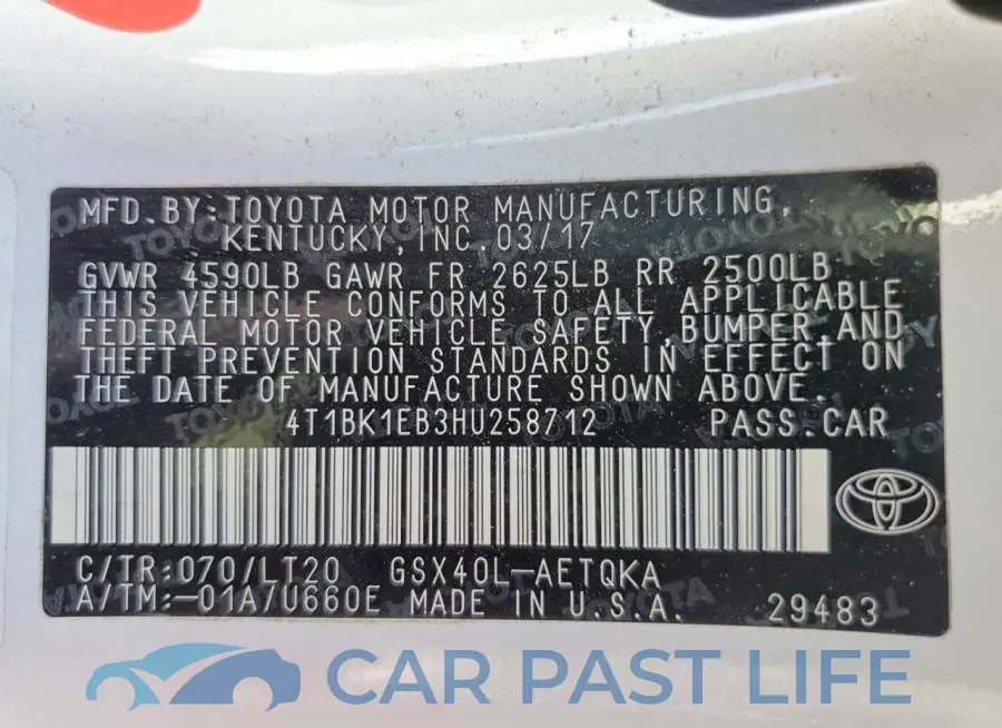 4T1BK1EB3HU258712# 13