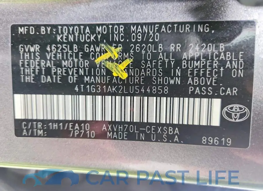 4T1G31AK2LU544858# 13