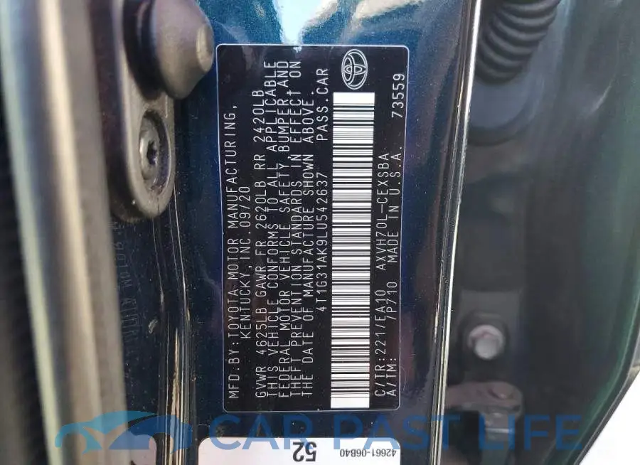 4T1G31AK9LU542637# 13