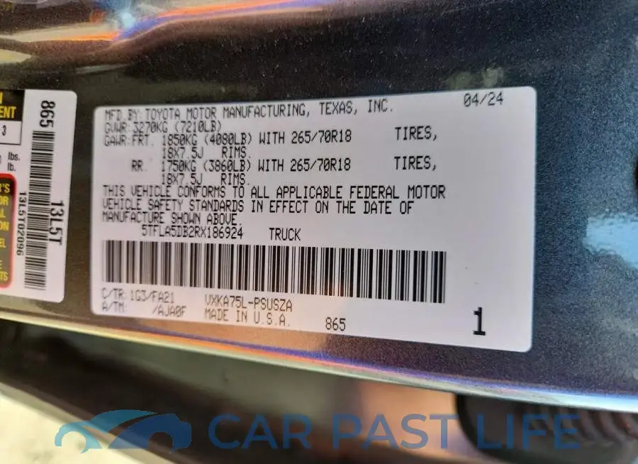 5TFLA5DB2RX186924# 12