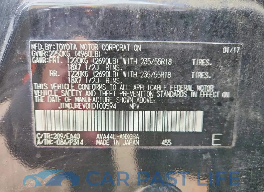JTMDJREV0HD100594# 13