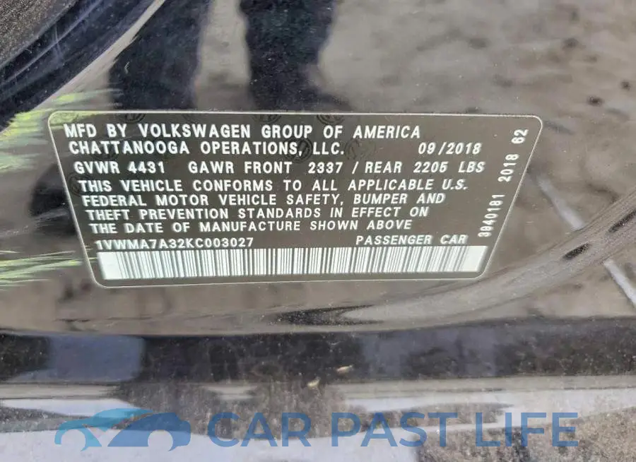 1VWMA7A32KC003027# 13