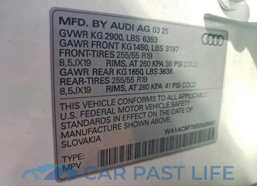 WA1ACBF75SD029057# 14