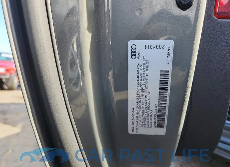 WAU4AGF55PN008681# 12