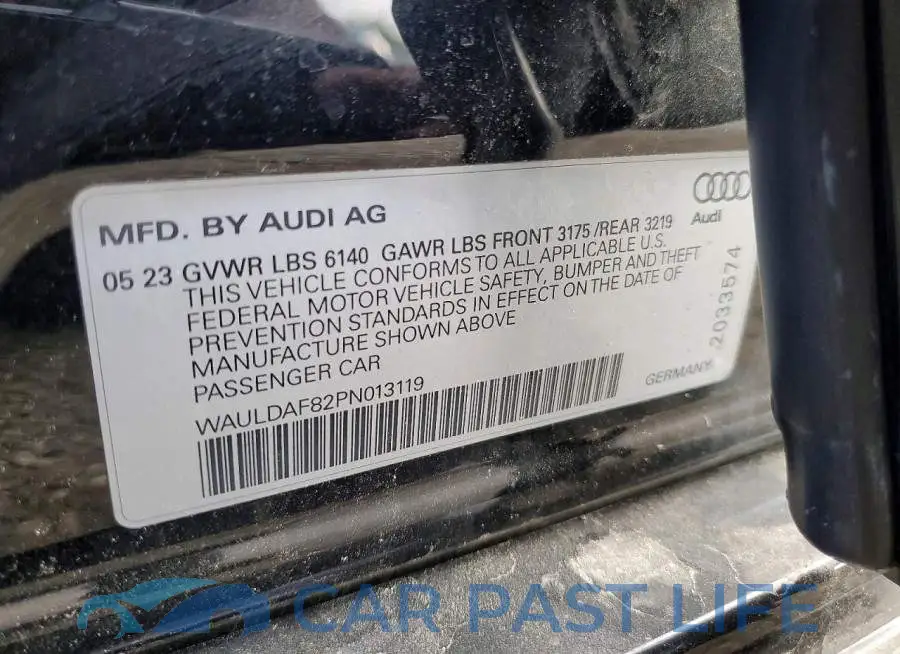 WAULDAF82PN013119# 13