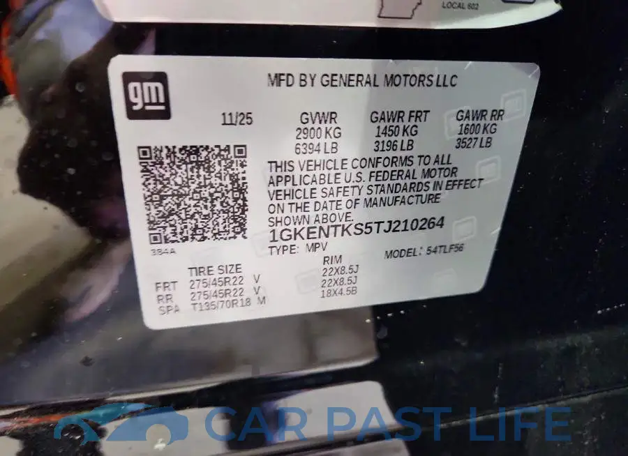 1GKENTKS5TJ210264# 14