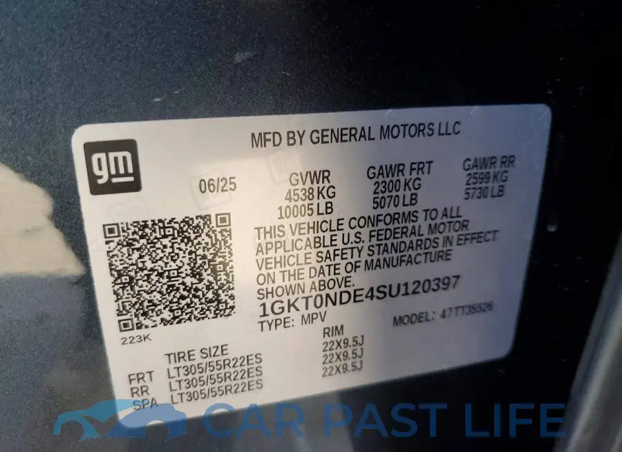 1GKT0NDE4SU120397# 13