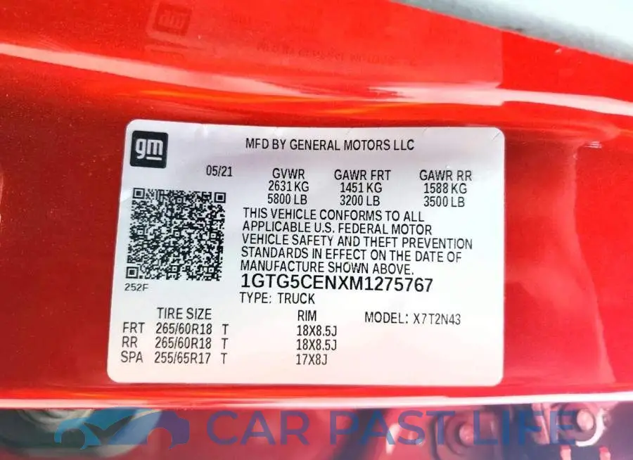 1GTG5CENXM1275767# 12