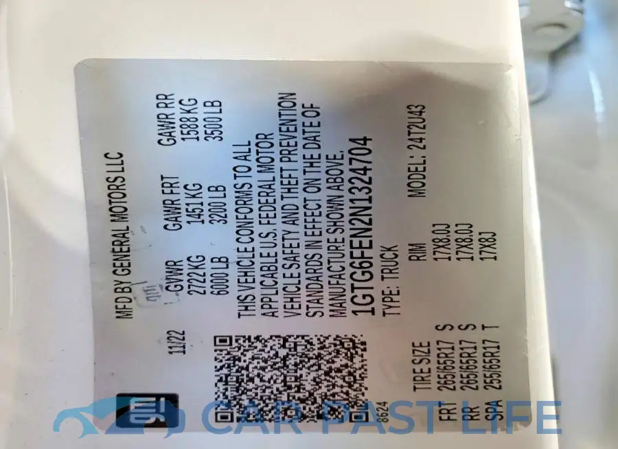 1GTG6FEN2N1324704# 12