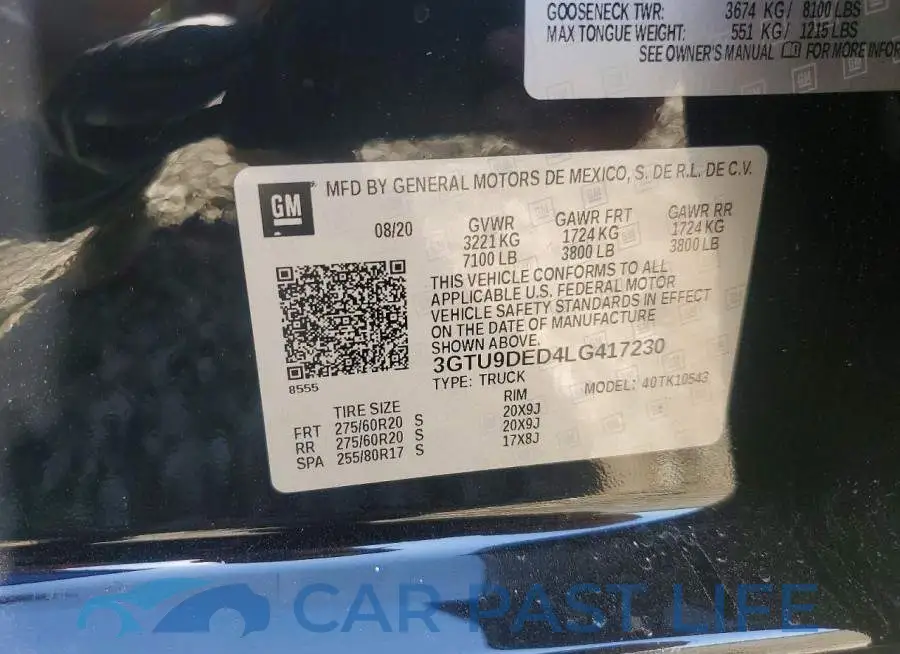 3GTU9DED4LG417230# 13