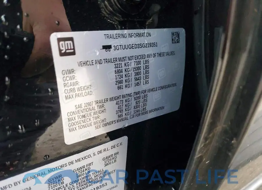 3GTUUGED3SG219351# 12