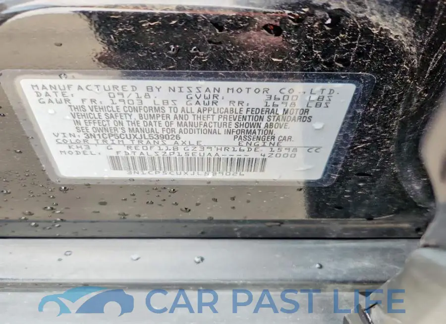 3N1CP5CUXJL539026# 12