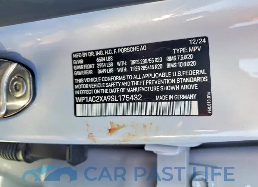 WP1AC2XA9SL175432# 13
