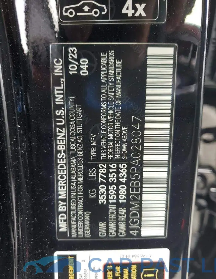 4JGDM2EB5PA028047# 12
