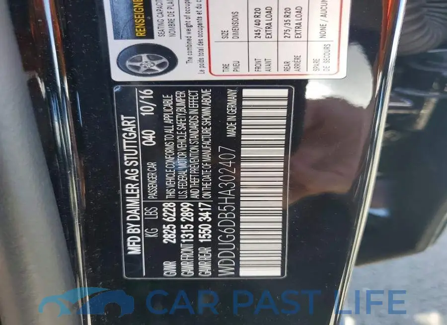 WDDUG6DB5HA302407# 12