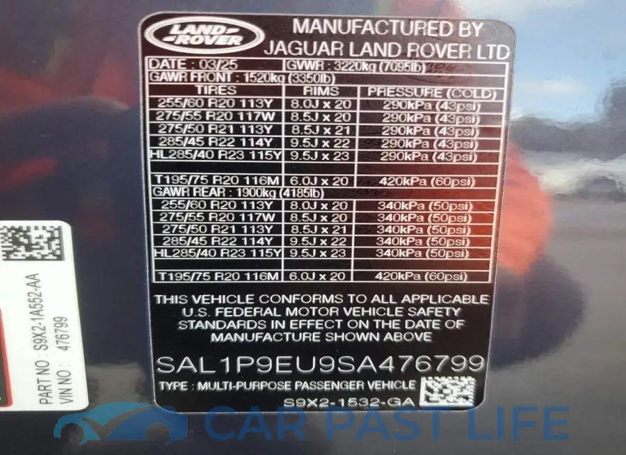 SAL1P9EU9SA476799# 13