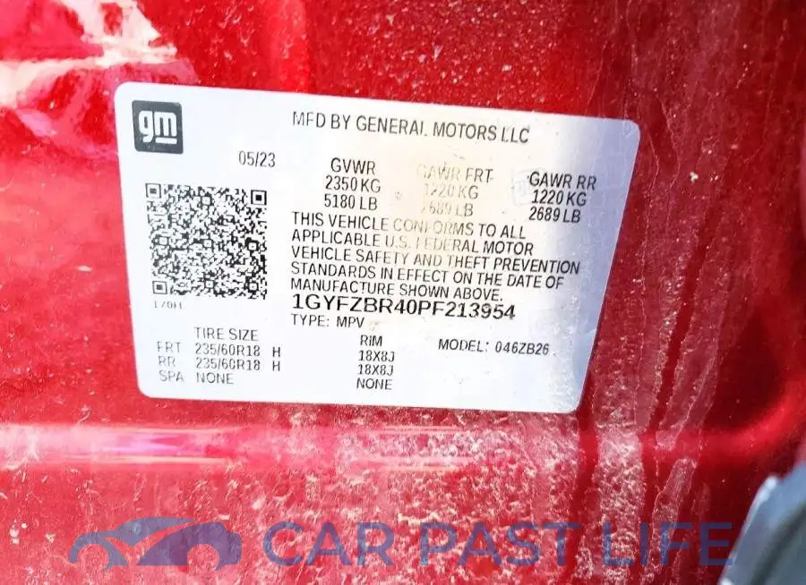 1GYFZBR40PF213954# 13
