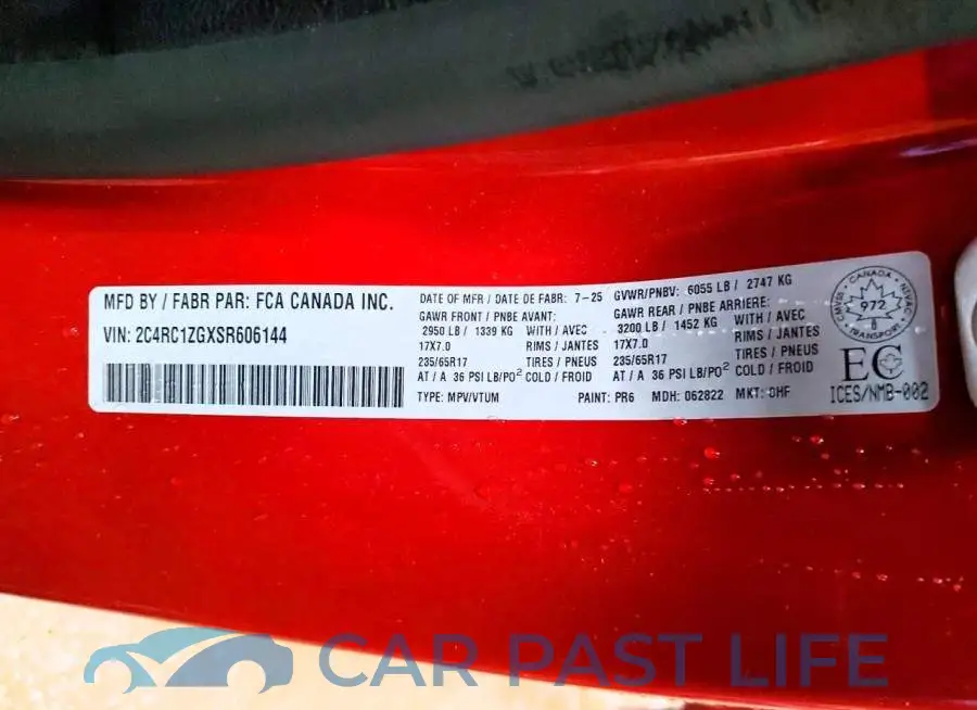 2C4RC1ZGXSR606144# 12