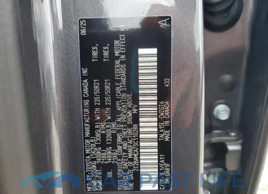 2T2BAMCA7SC110288# 13