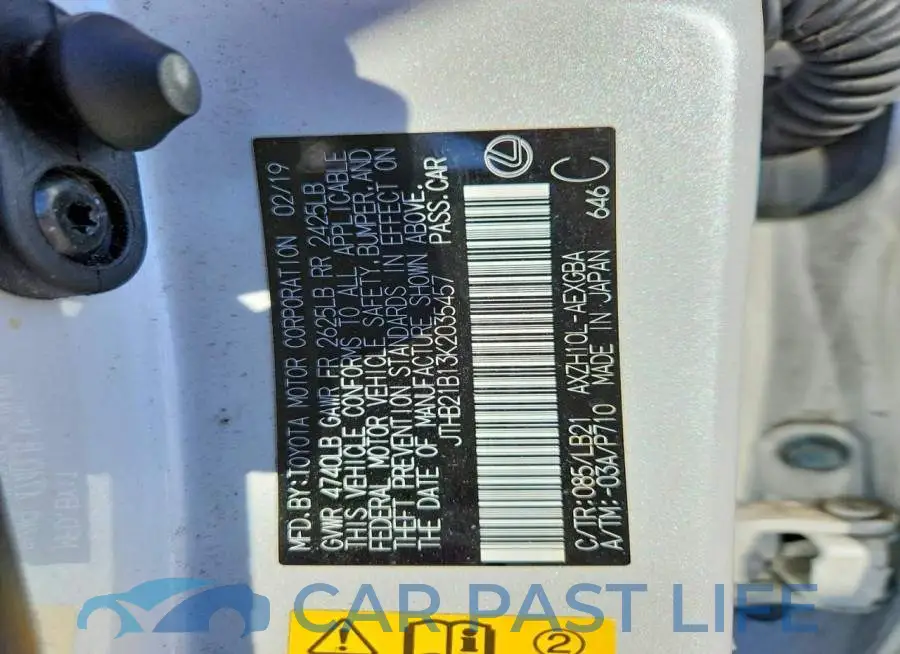 JTHB21B13K2035457# 12