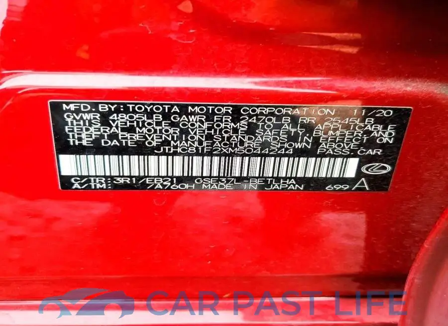 JTHC81F2XM5044244# 12