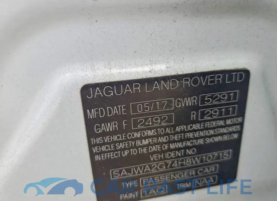 SAJWA2G74H8W10715# 12