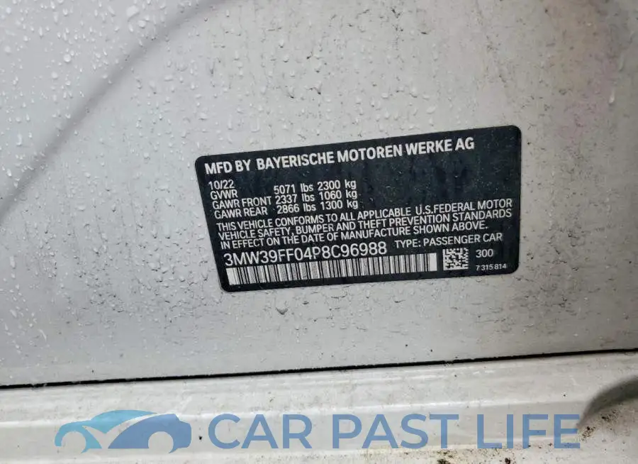 3MW39FF04P8C96988# 12
