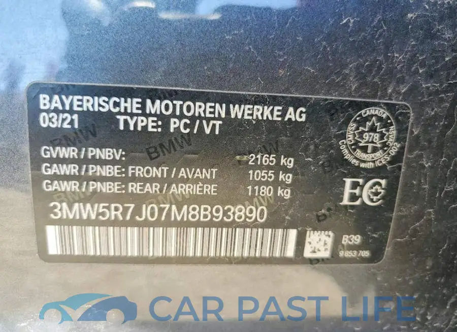 3MW5R7J07M8B93890# 12