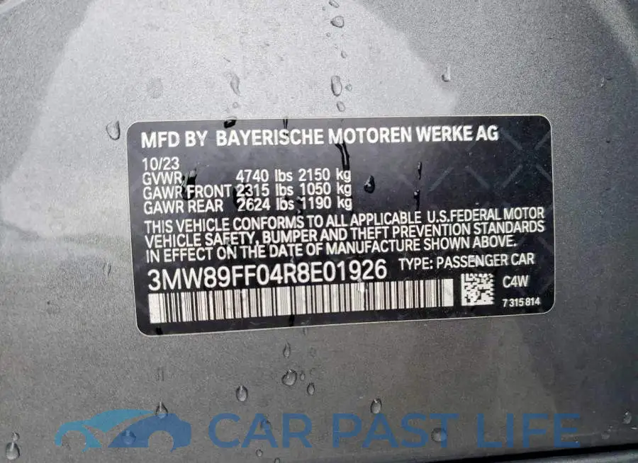 3MW89FF04R8E01926# 12