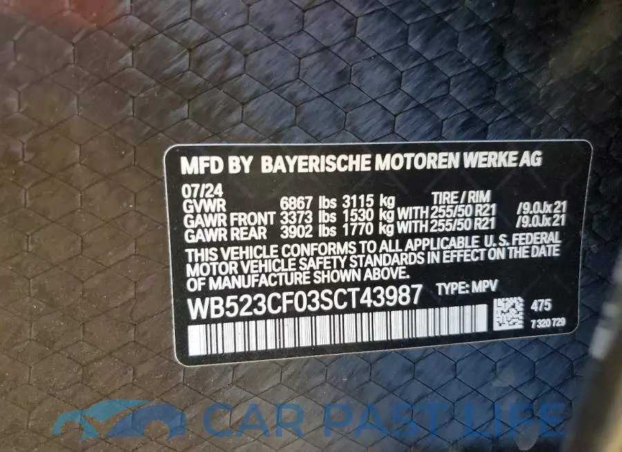 WB523CF03SCT43987# 13
