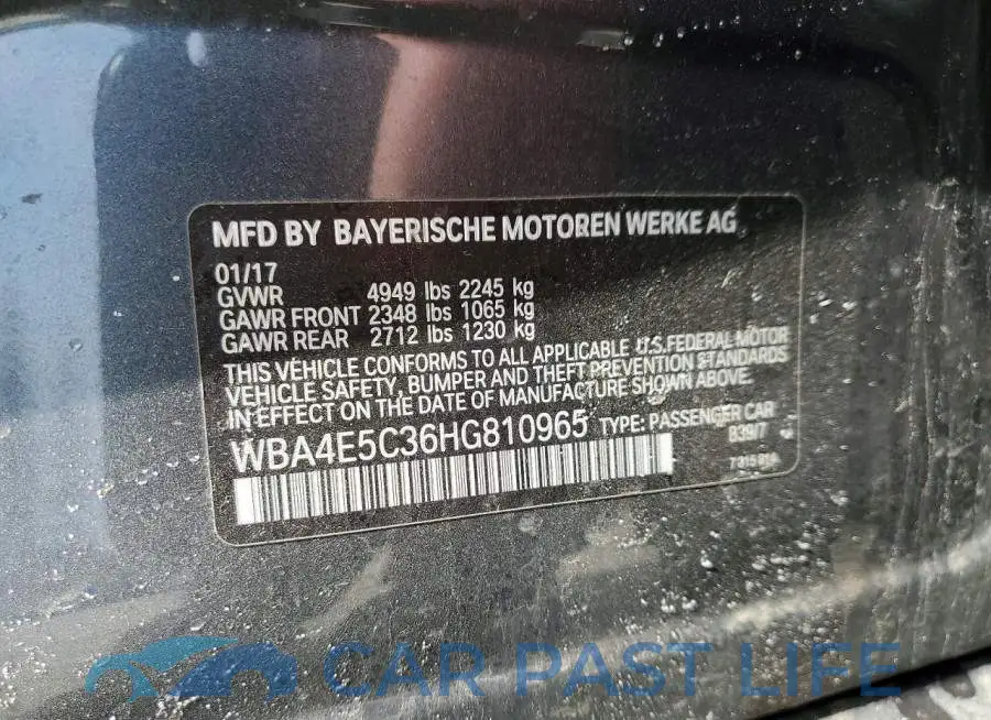 WBA4E5C36HG810965# 12