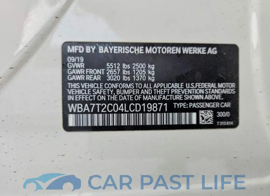 WBA7T2C04LCD19871# 12