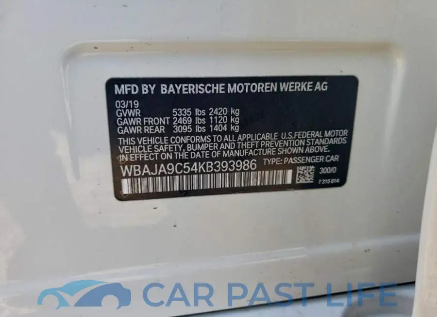 WBAJA9C54KB393986# 12