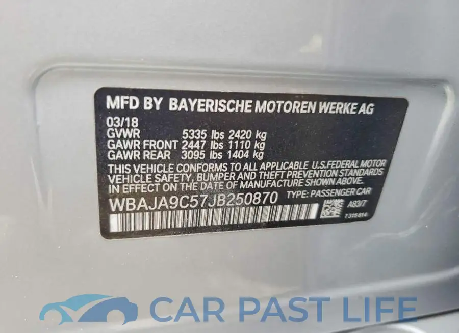 WBAJA9C57JB250870# 12