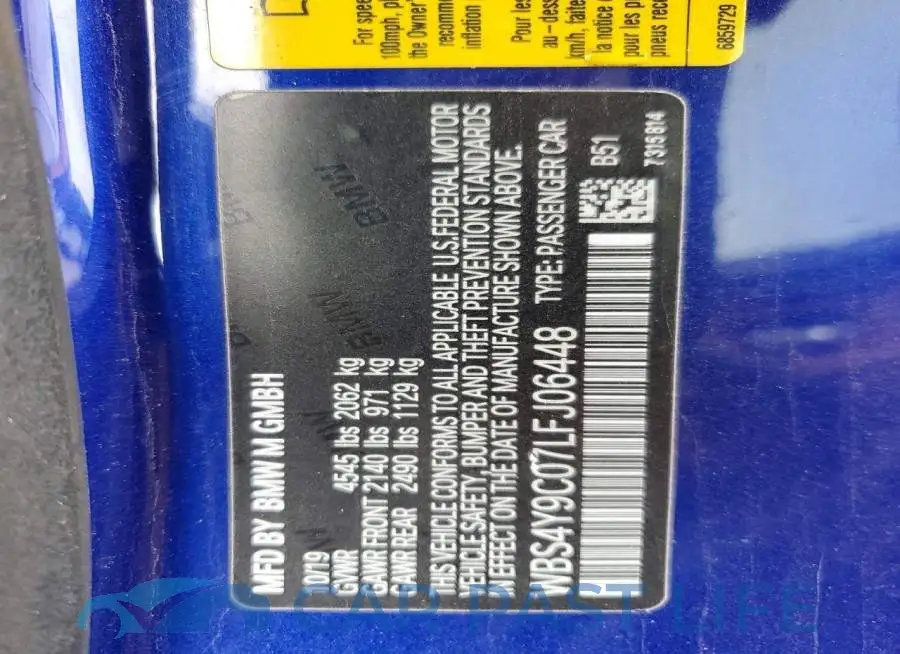 WBS4Y9C07LFJ06448# 13