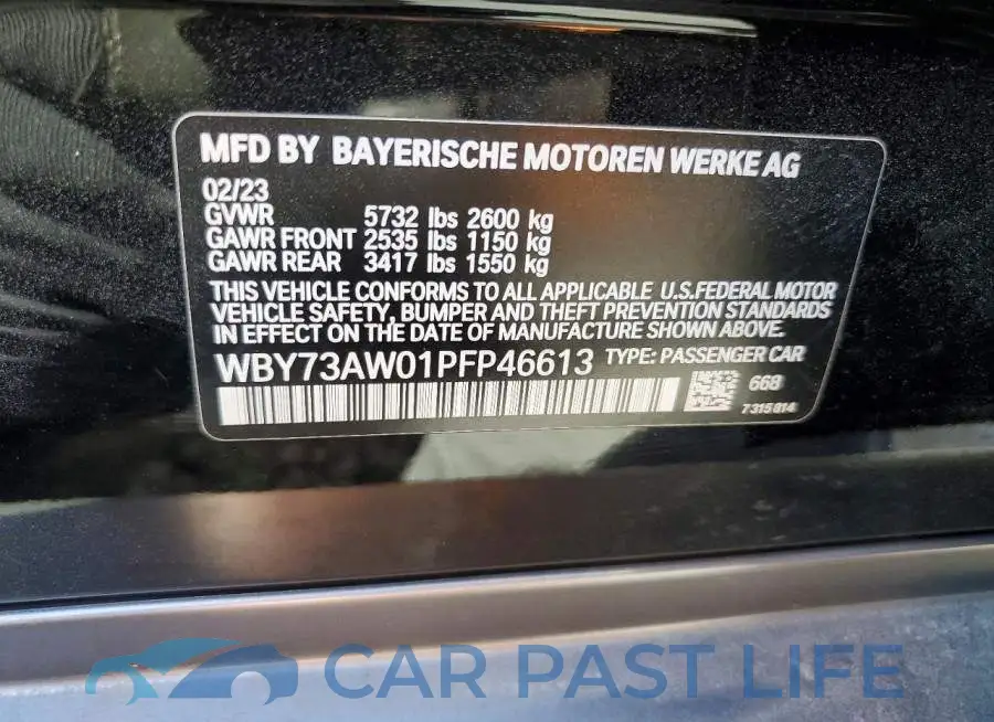 WBY73AW01PFP46613# 14