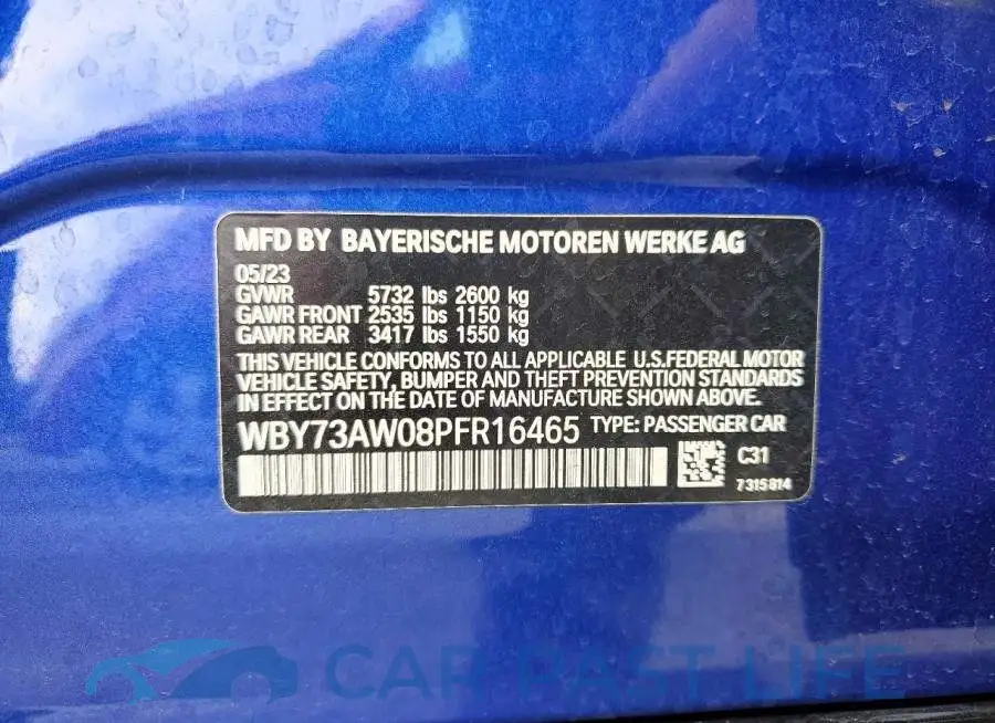 WBY73AW08PFR16465# 12