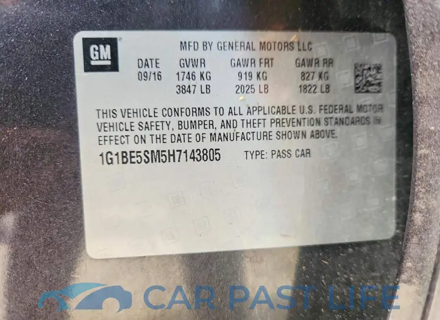 1G1BE5SM5H7143805# 13